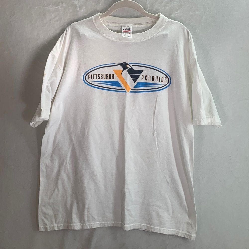Vintage Pittsburgh penguins robo short sleeve shirt made in USA size XL